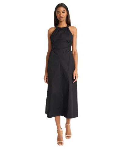 Donna Morgan Women's Sleeveless Halter Maxi Dress In Black