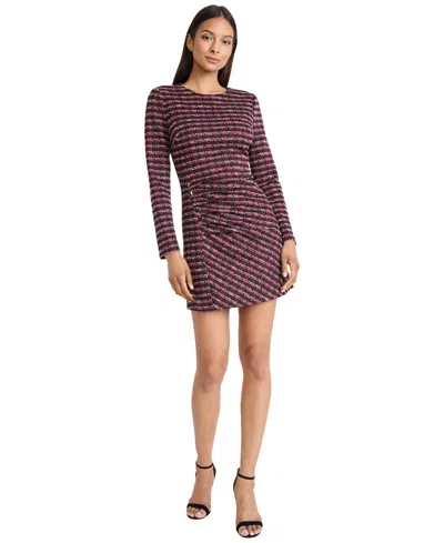 Donna Morgan Women's Tweed Long-sleeve Mini Dress In Multi