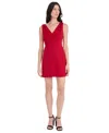Donna Morgan V Neck Mini Dress In Red
