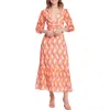 Donna Morgan Womens Chiffon Printed Maxi Dress In Pink