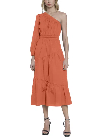 open lace back dress Donna Morgan Dress, 6 / Brown Multi main image 1