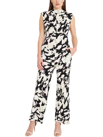 Donna Morgan Womens Printed Wide Leg Jumpsuit In Multi