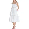 Donna Morgan Women's Square-neck Sleeveless Tiered Dress In Multi