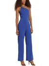 Donna Morgan Womens Wide Leg Pocketed Jumpsuit In Blue
