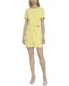 Donna Morgan Wrap Mini Dress In Yellow