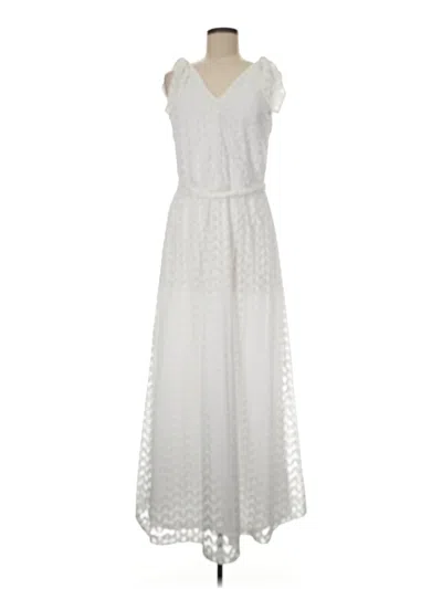 Pre-owned Donna Ricco Casual Dress In White