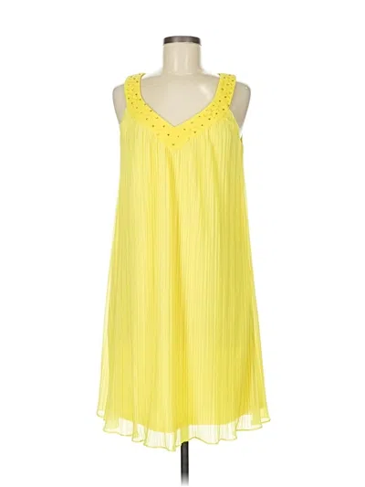 Pre-owned Donna Ricco Casual Dress In Yellow