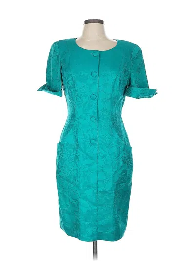Pre-owned Donna Ricco Cocktail Dress In Blue