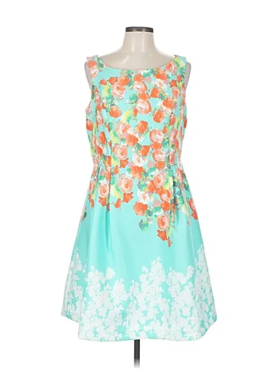 Pre-owned Donna Ricco Cocktail Dress In Blue