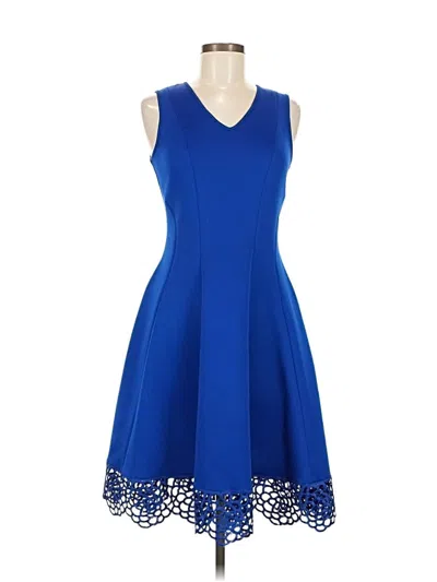 Pre-owned Donna Ricco Cocktail Dress In Blue