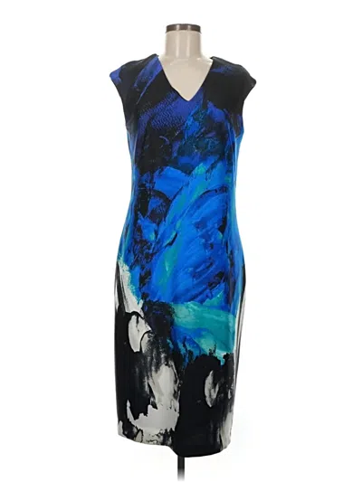Pre-owned Donna Ricco Cocktail Dress In Blue