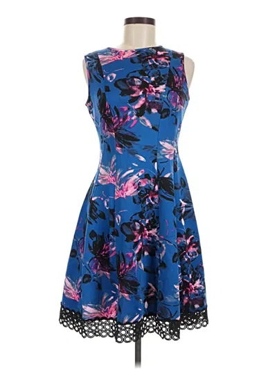 Pre-owned Donna Ricco Cocktail Dress In Blue