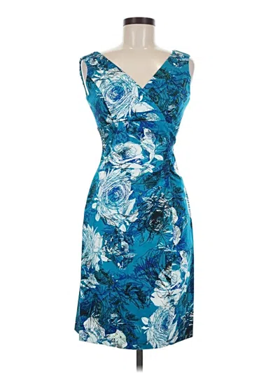 Pre-owned Donna Ricco Cocktail Dress In Blue