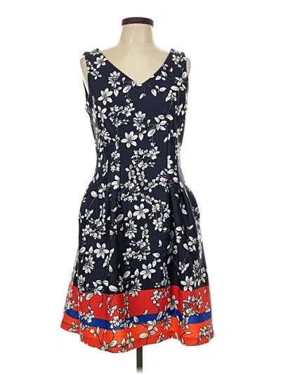 Pre-owned Donna Ricco Cocktail Dress In Blue