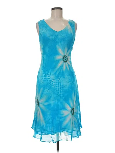 Pre-owned Donna Ricco Cocktail Dress In Blue