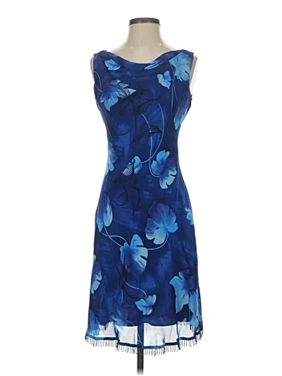 Pre-owned Donna Ricco Cocktail Dress In Blue