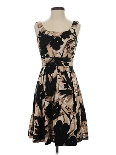 Pre-owned Donna Ricco Cocktail Dress In Brown