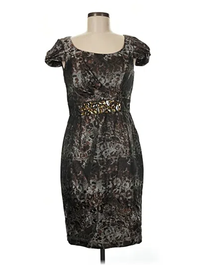 Pre-owned Donna Ricco Cocktail Dress In Brown