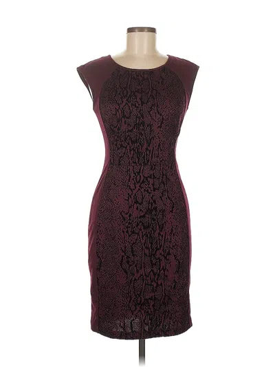 Pre-owned Donna Ricco Cocktail Dress In Burgundy