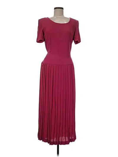 Pre-owned Donna Ricco Cocktail Dress In Burgundy