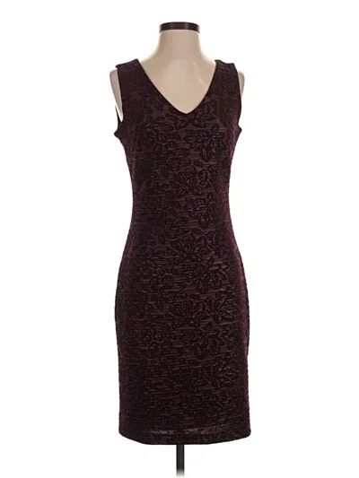 Pre-owned Donna Ricco Cocktail Dress In Burgundy