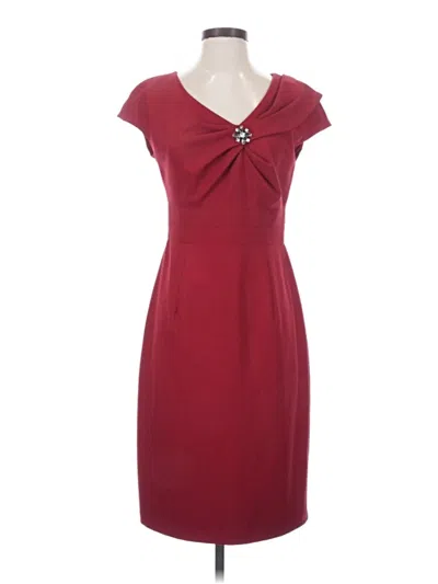 Pre-owned Donna Ricco Cocktail Dress In Burgundy