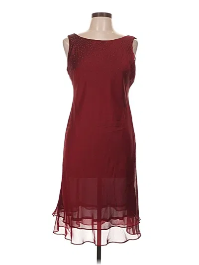 Pre-owned Donna Ricco Cocktail Dress In Burgundy