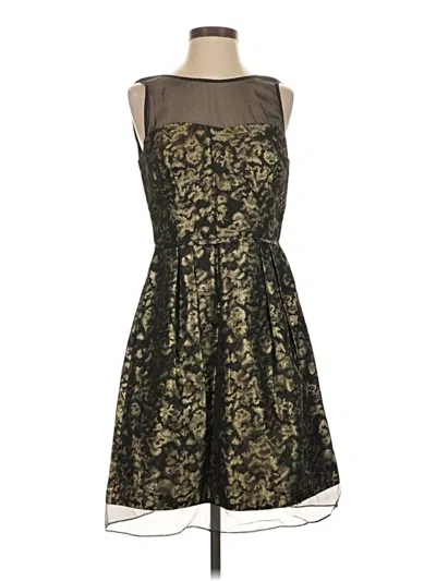 Pre-owned Donna Ricco Cocktail Dress In Gold