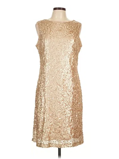 Pre-owned Donna Ricco Cocktail Dress In Gold