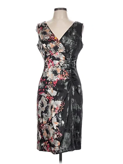 Pre-owned Donna Ricco Cocktail Dress In Gray