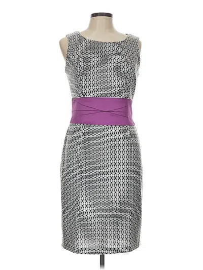 Pre-owned Donna Ricco Cocktail Dress In Gray