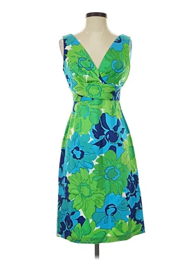 Pre-owned Donna Ricco Cocktail Dress In Green