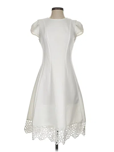 Pre-owned Donna Ricco Cocktail Dress In Ivory