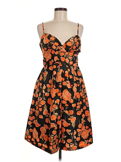 Pre-owned Donna Ricco Cocktail Dress In Orange