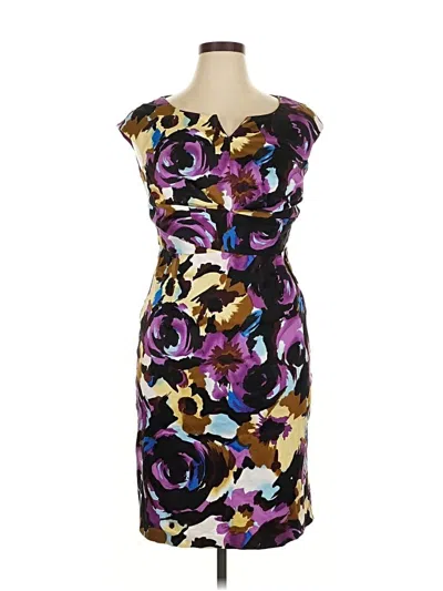 Pre-owned Donna Ricco Cocktail Dress In Purple