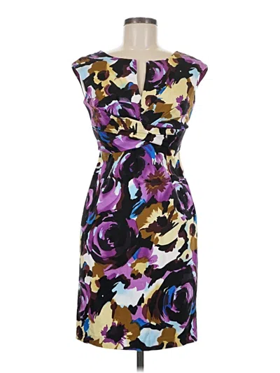 Pre-owned Donna Ricco Cocktail Dress In Purple