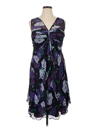 Pre-owned Donna Ricco Cocktail Dress In Purple