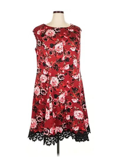 Pre-owned Donna Ricco Cocktail Dress In Red