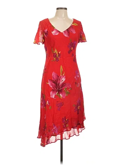Pre-owned Donna Ricco Cocktail Dress In Red