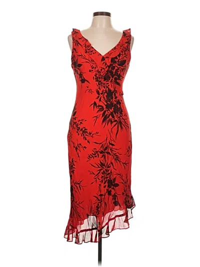 Pre-owned Donna Ricco Cocktail Dress In Red