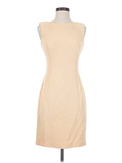 Pre-owned Donna Ricco Cocktail Dress In Tan