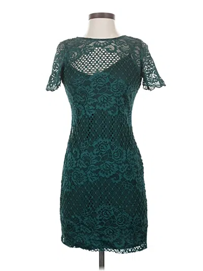 Pre-owned Donna Ricco Cocktail Dress In Teal