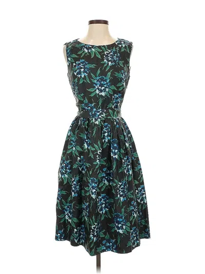 Pre-owned Donna Ricco Cocktail Dress In Teal