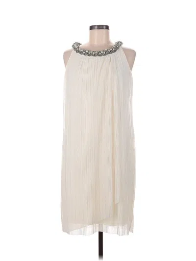 Pre-owned Donna Ricco Cocktail Dress In White