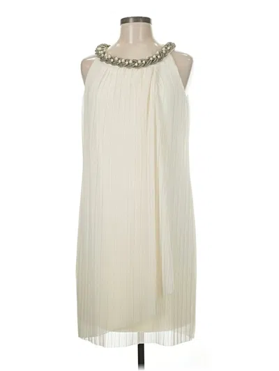 Pre-owned Donna Ricco Cocktail Dress In White