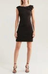 Donna Ricco Floral Sleeveless Sheath Dress In Black