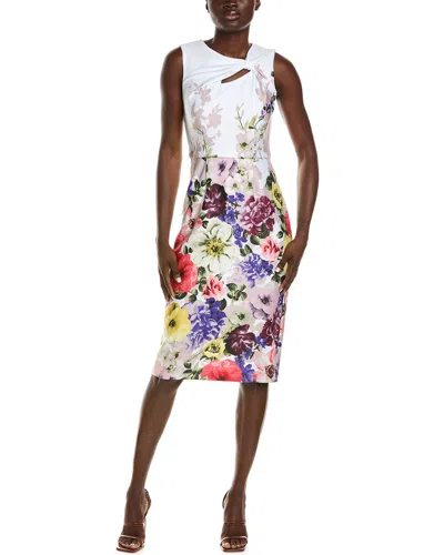 Donna Ricco Midi Dress In White