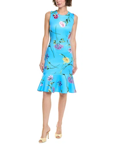 Donna Ricco Printed Scuba Midi Dress