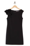 Donna Ricco Rosette Cap Sleeve Sheath Dress