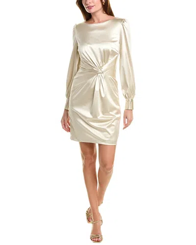 Donna Ricco Satin Sheath Dress In Gold